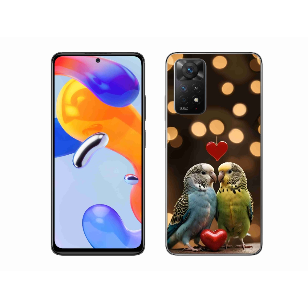 Gél borítás mmCase a Xiaomi Redmi Note 11 Pro 4G/5G számára - szerelmes papagájok