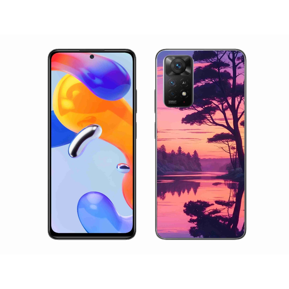 Gél borító mmCase a Xiaomi Redmi Note 11 Pro 4G/5G számára - naplemente a tó felett