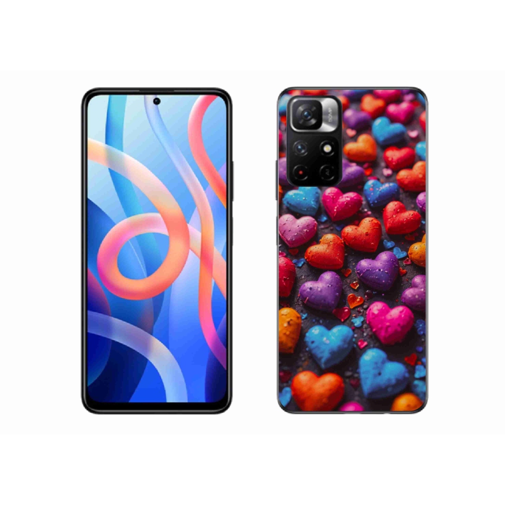 Gél borítás mmCase a Xiaomi Redmi Note 11S 5G számára - színes szív
