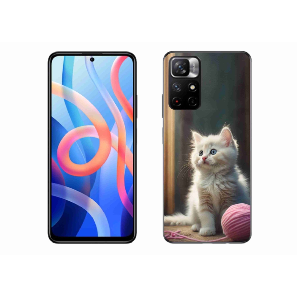 Gél borítás mmCase a Xiaomi Redmi Note 11S 5G-hez - fehér cica 2
