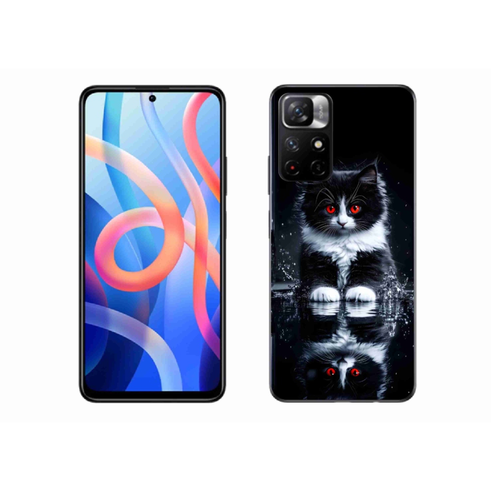 Gél borítás mmCase a Xiaomi Redmi Note 11S 5G-hez - fekete-fehér cica