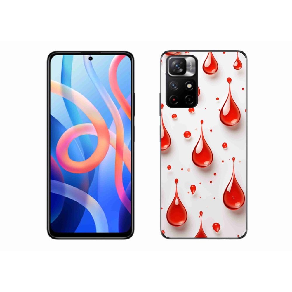 Gél borítás mmCase a Xiaomi Redmi Note 11S 5G-hez - piros cseppek