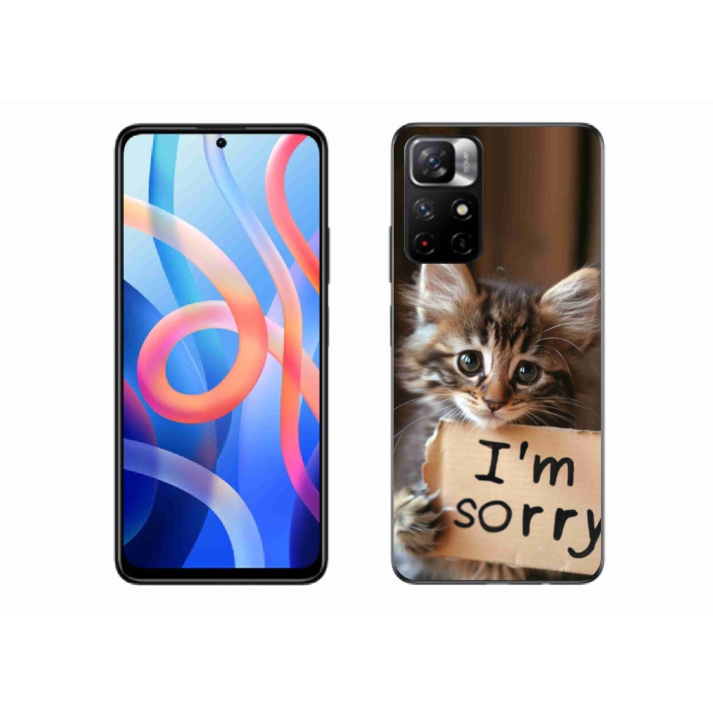 Gél borító mmCase a Xiaomi Redmi Note 11S 5G-hez - macska bocsánatkérés