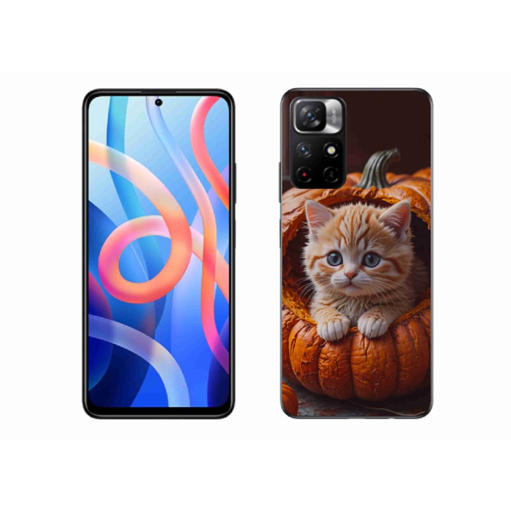 Gél borító mmCase a Xiaomi Redmi Note 11S 5G-hez - cica és tök 2