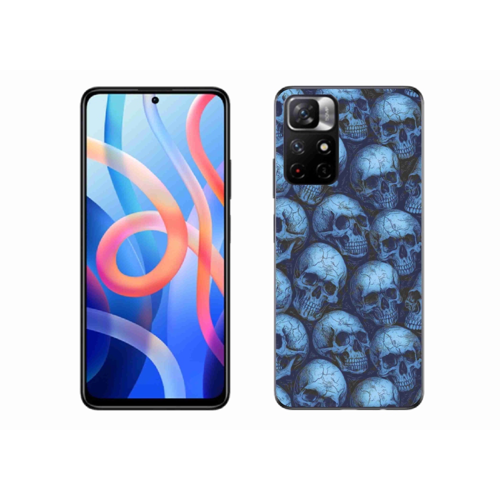 Gél borítás mmCase a Xiaomi Redmi Note 11S 5G számára - koponyák