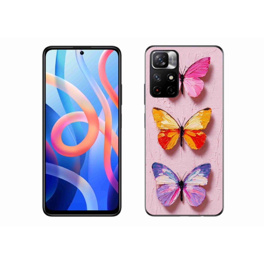 Gél borítás mmCase a Xiaomi Redmi Note 11S 5G-hez - pillangó trió