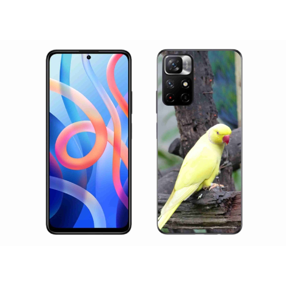 Gél borítás mmCase a Xiaomi Redmi Note 11S 5G-hez - papagáj alexander sárga