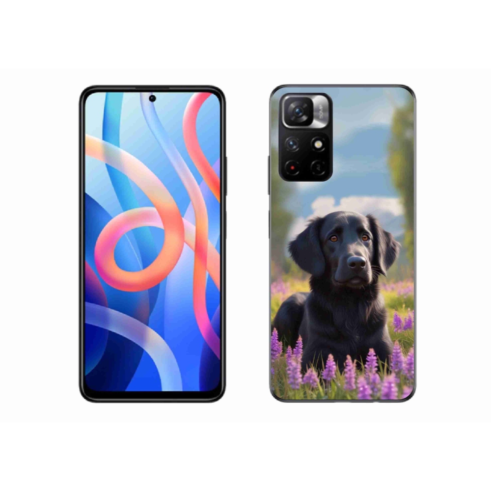 Gél borítás mmCase a Xiaomi Redmi Note 11S 5G/Poco M4 Pro 5G - elegáns fekete retrieverhez