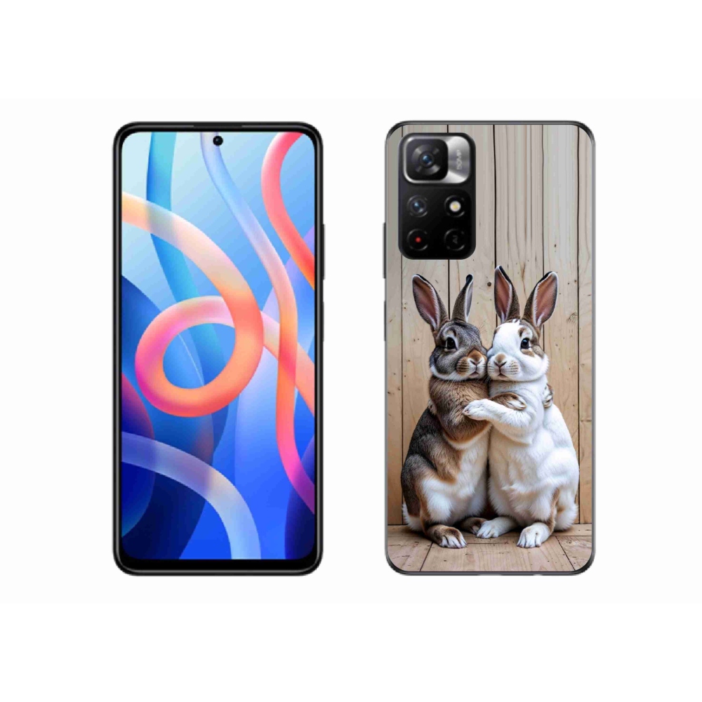 Gél borítás mmCase a Xiaomi Redmi Note 11S 5G/Poco M4 Pro 5G - nyúl párhoz
