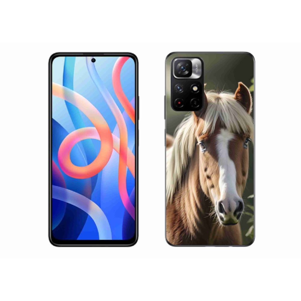 Gél borítás mmCase a Xiaomi Redmi Note 11S 5G/Poco M4 Pro 5G számára - ló könnyű sörénnyel