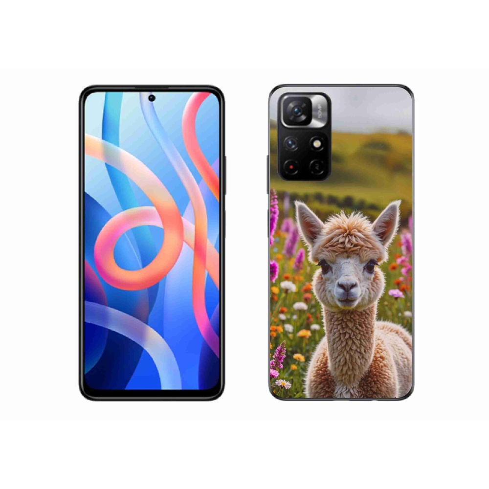Gél borítás mmCase a Xiaomi Redmi Note 11S 5G/Poco M4 Pro 5G számára - láma a réten