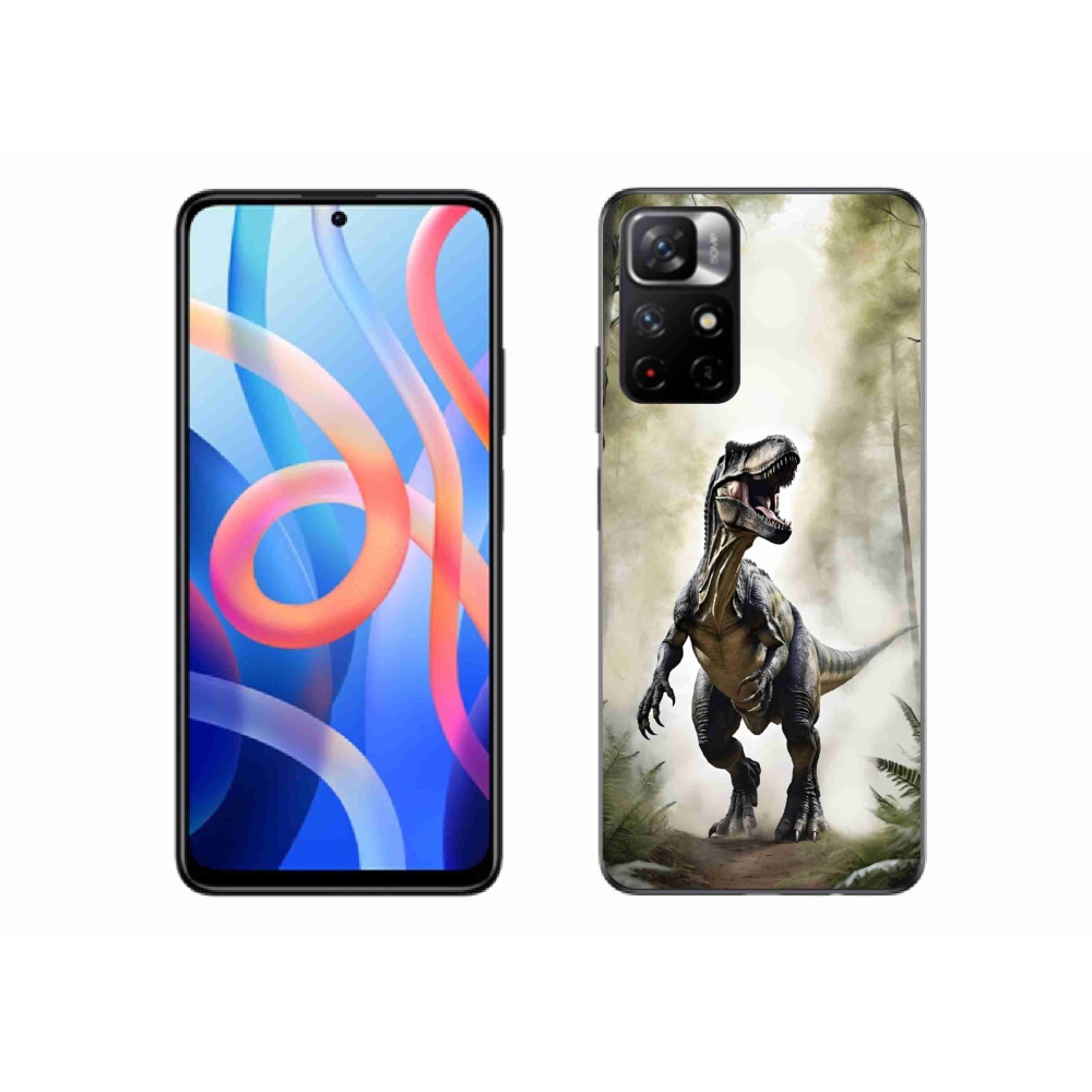 Gél borítás mmCase a Xiaomi Redmi Note 11S 5G/Poco M4 Pro 5G - dühös T-Rexhez