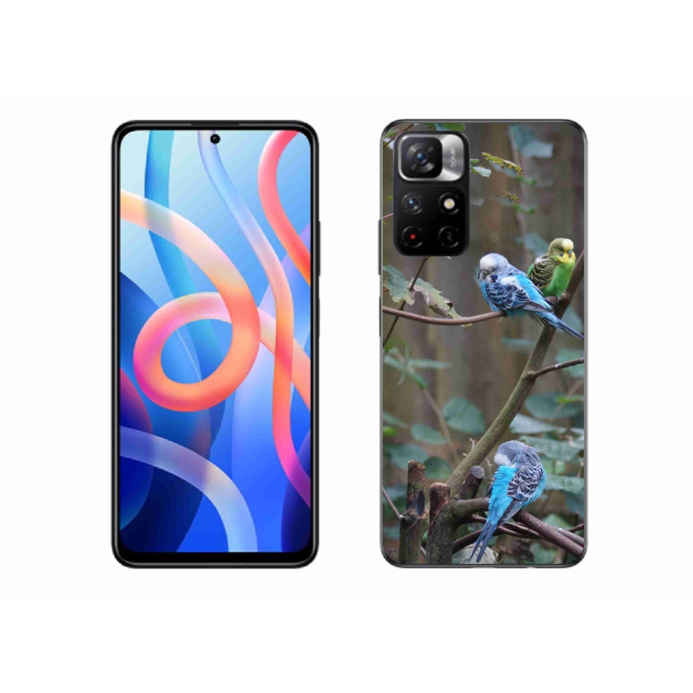 Gél borítás mmCase a Xiaomi Redmi Note 11S 5G/Poco M4 Pro 5G számára - papagájok az ágon