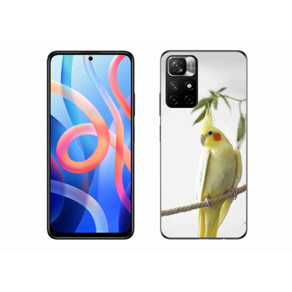 Zselés borítás mmCase a Xiaomi Redmi Note 11S 5G/Poco M4 Pro 5G számára - papagáj korallszín