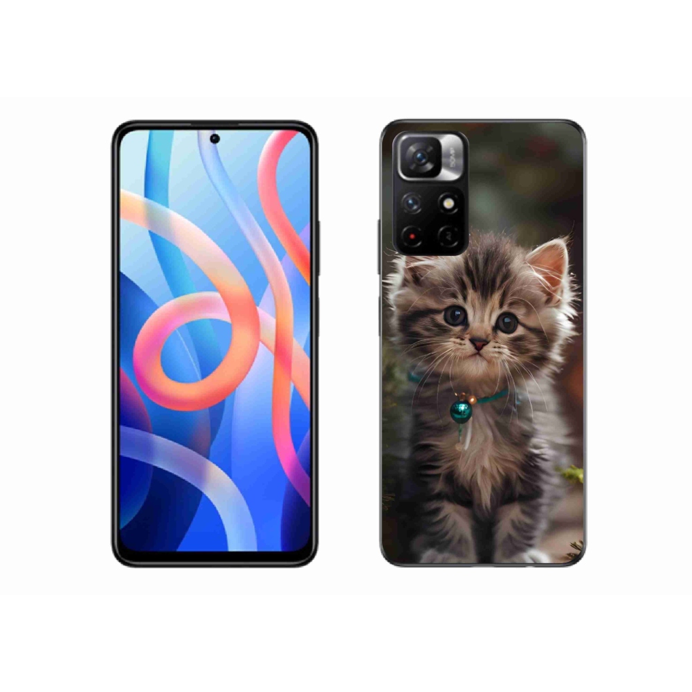 Gél borítás mmCase a Xiaomi Redmi Note 11S 5G/Poco M4 Pro 5G számára - aranyos cica 11