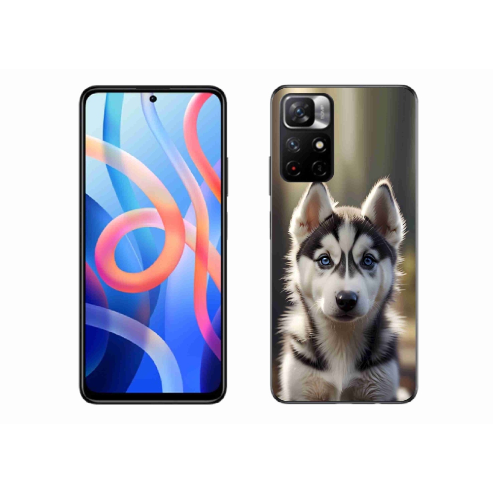 Gél borítás mmCase a Xiaomi Redmi Note 11S 5G/Poco M4 Pro 5G - aranyos szibériai huskyhoz