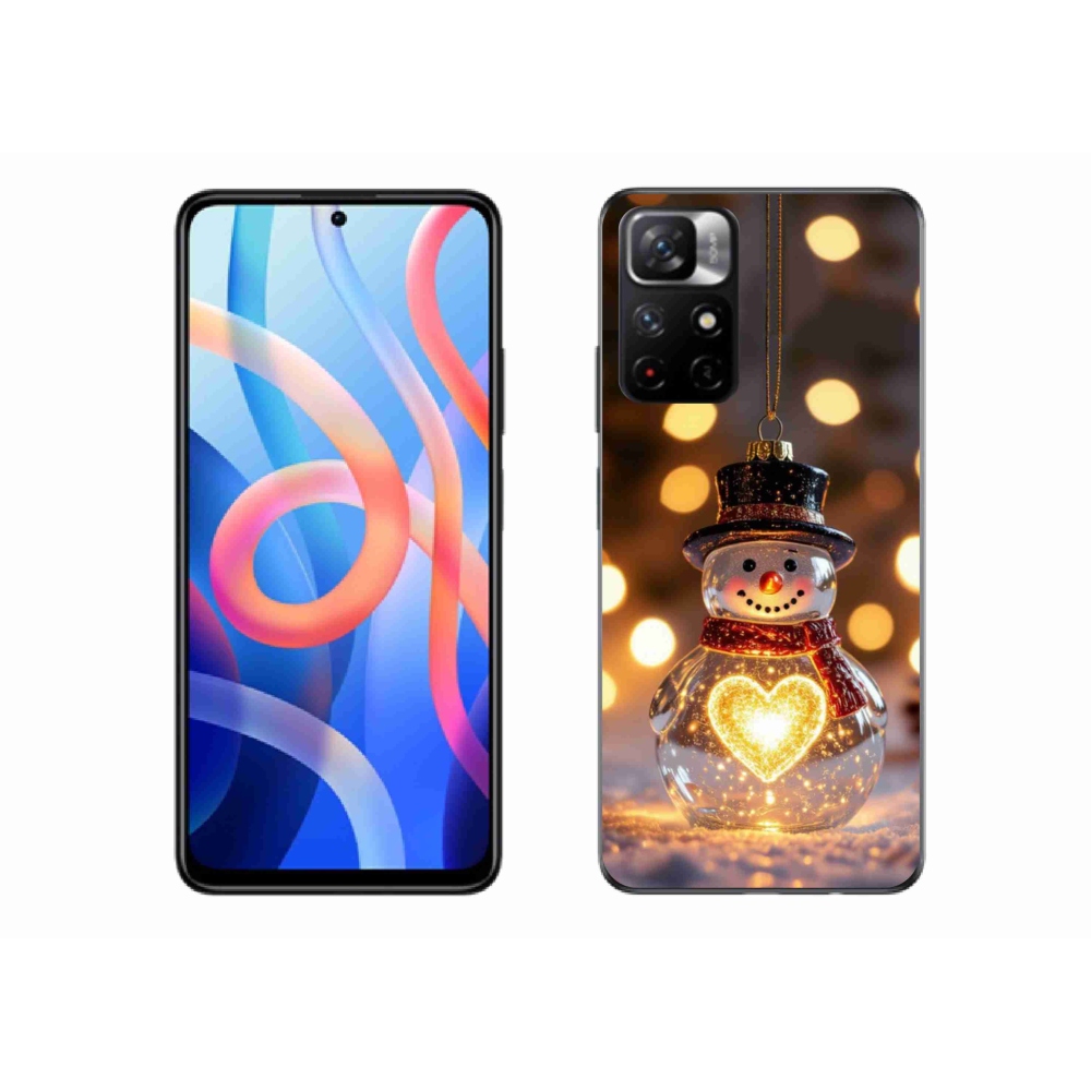 Gél borítás mmCase a Xiaomi Redmi Note 11S 5G/Poco M4 Pro 5G - karácsonyi hóemberhez
