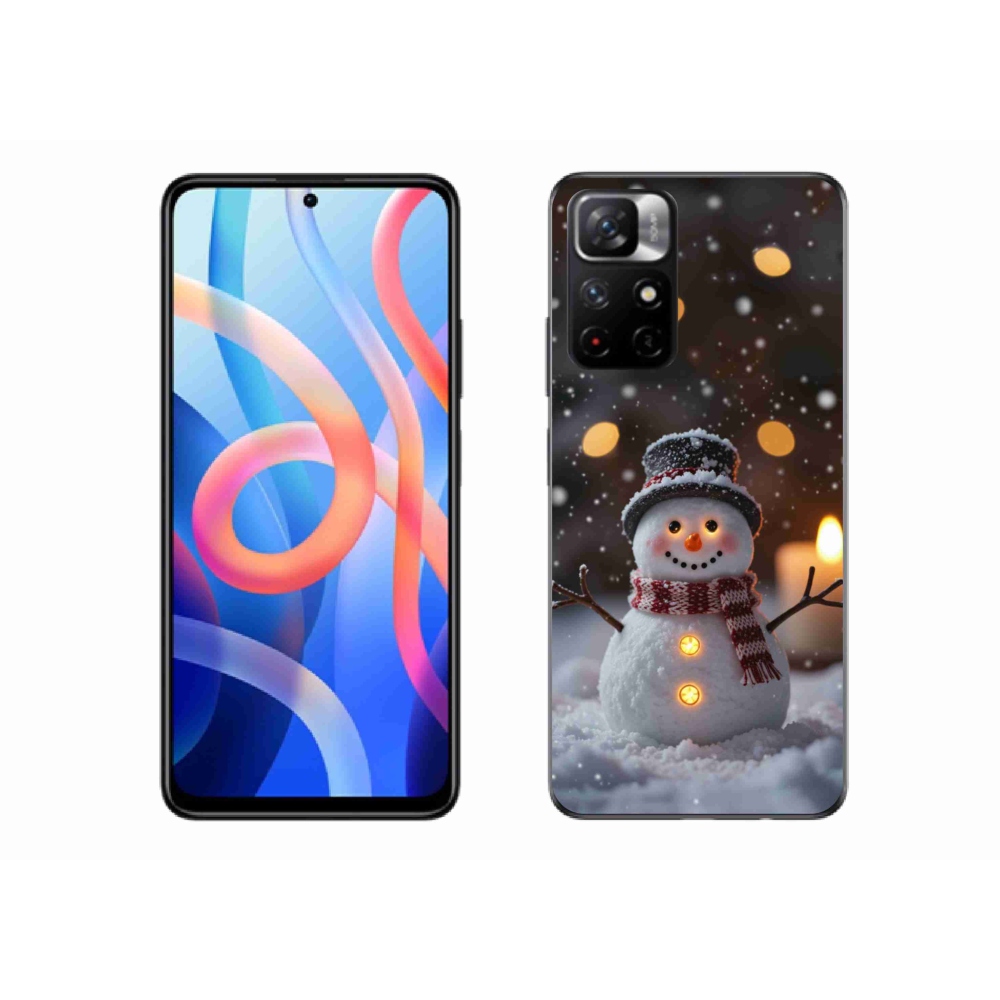 Gél borító mmCase a Xiaomi Redmi Note 11S 5G/Poco M4 Pro 5G - boldog hóemberhez