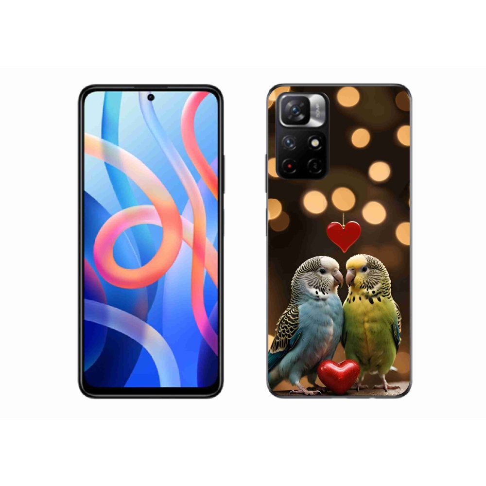 Gél borítás mmCase a Xiaomi Redmi Note 11S 5G/Poco M4 Pro 5G számára - szerelmes papagájok