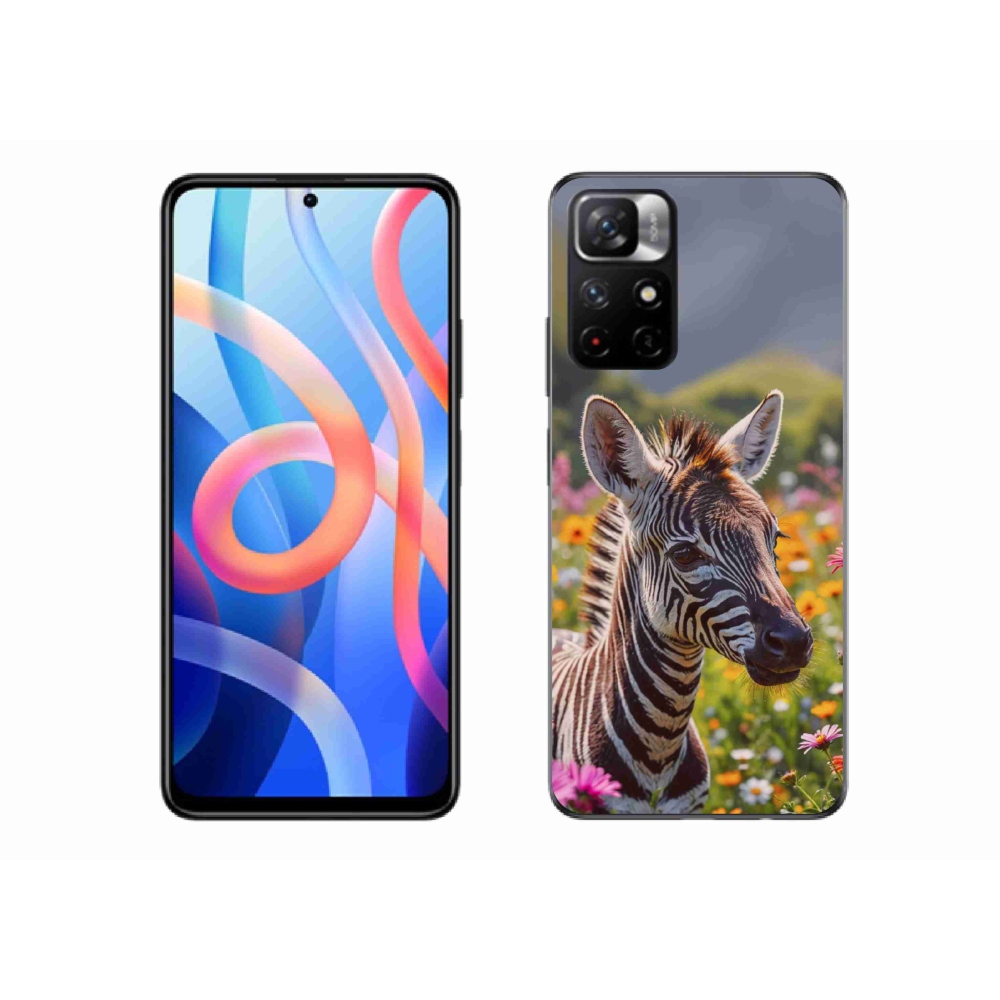 Gél borítás mmCase a Xiaomi Redmi Note 11S 5G/Poco M4 Pro 5G számára - zebra a réten