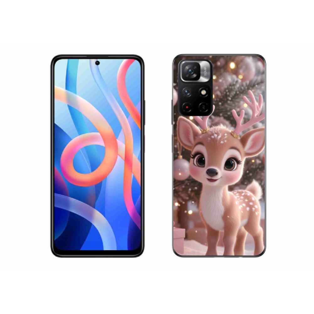 Gél borítás mmCase a Xiaomi Redmi Note 11S 5G számára - aranyos rénszarvas