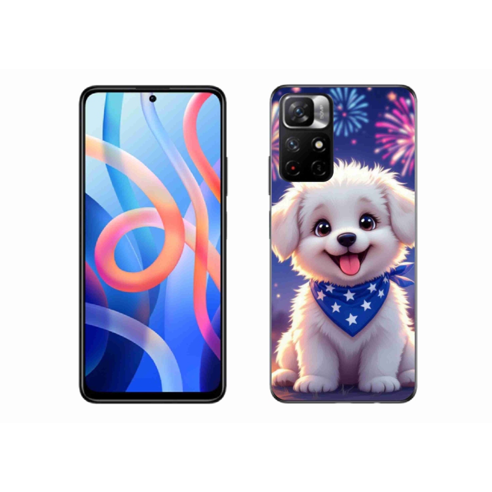 Gél borítás mmCase a Xiaomi Redmi Note 11S 5G számára - ünnepi kölyökkutyakölyök