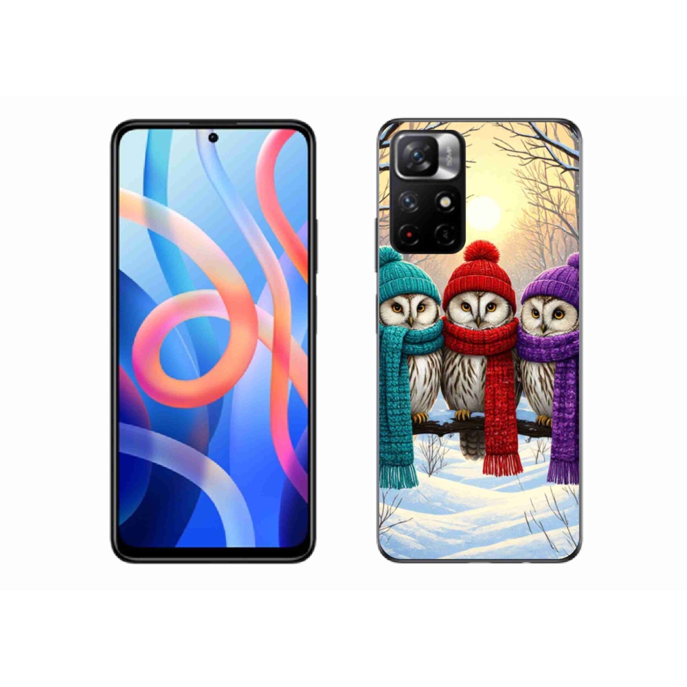 Gél borítás mmCase a Xiaomi Redmi Note 11S 5G számára - bagoly barátok