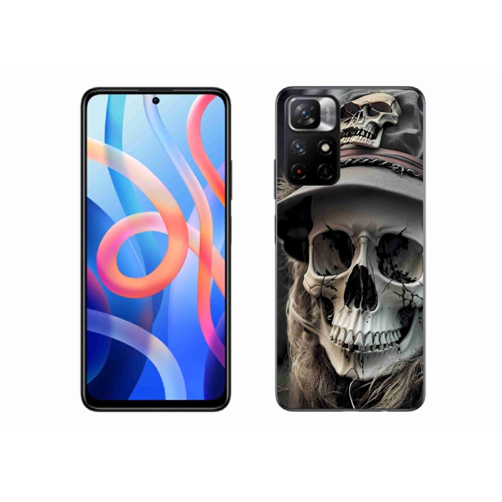 Gél borítás mmCase a Xiaomi Redmi Note 11S 5G-hez - sötét koponya