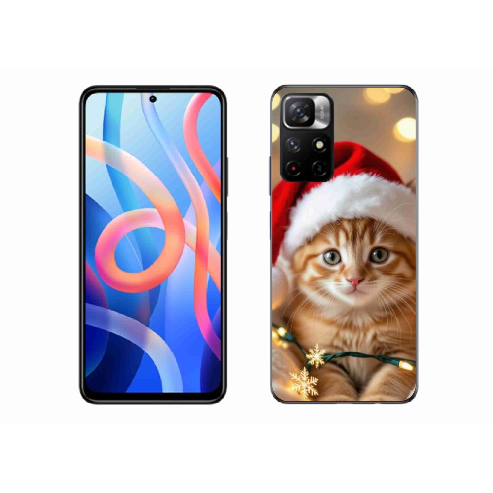 Gél borító mmCase a Xiaomi Redmi Note 11S 5G-hez - Karácsonyi cica