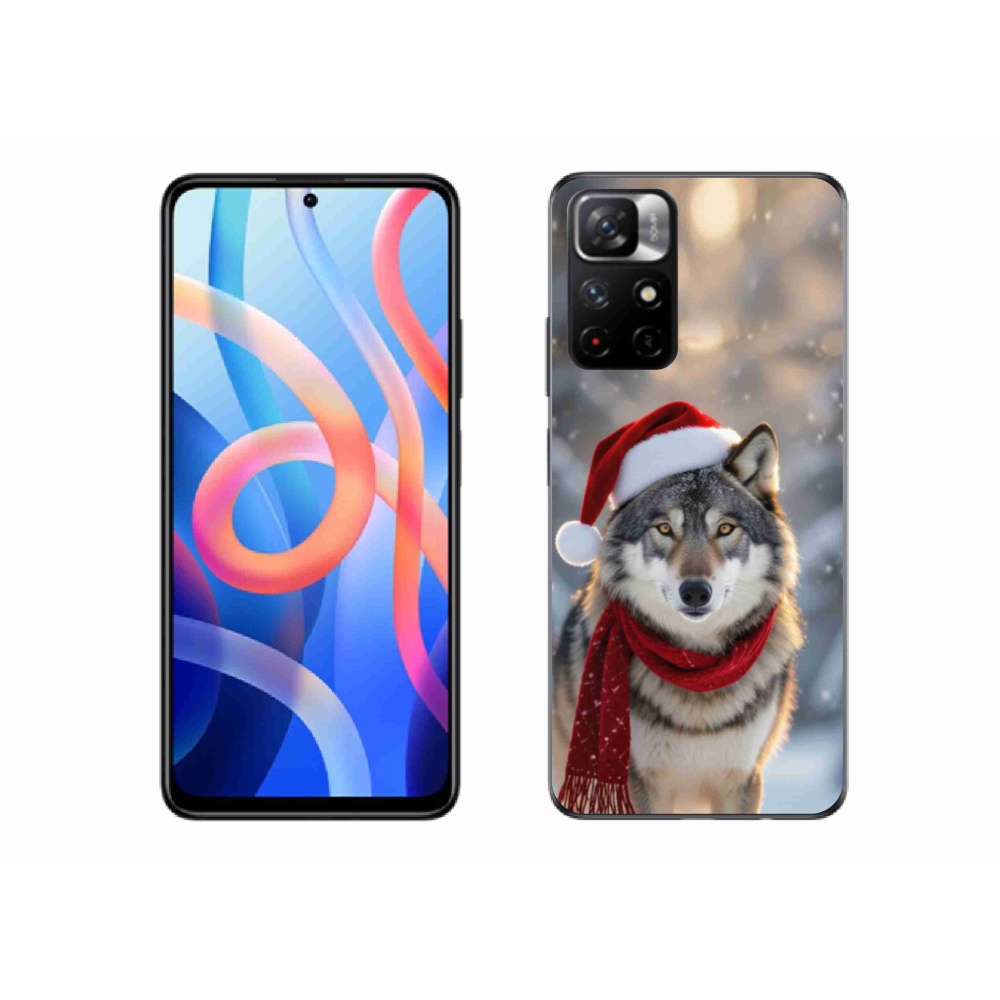 Gél borító mmCase a Xiaomi Redmi Note 11S 5G-hez - Karácsonyi farkas