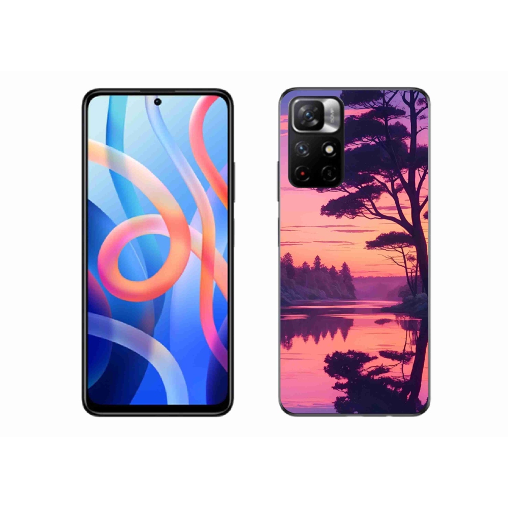 Gél borító mmCase a Xiaomi Redmi Note 11S 5G számára - naplemente a tó felett