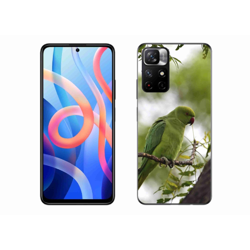 Gél borítás mmCase a Xiaomi Redmi Note 11S 5G számára - zöld papagáj