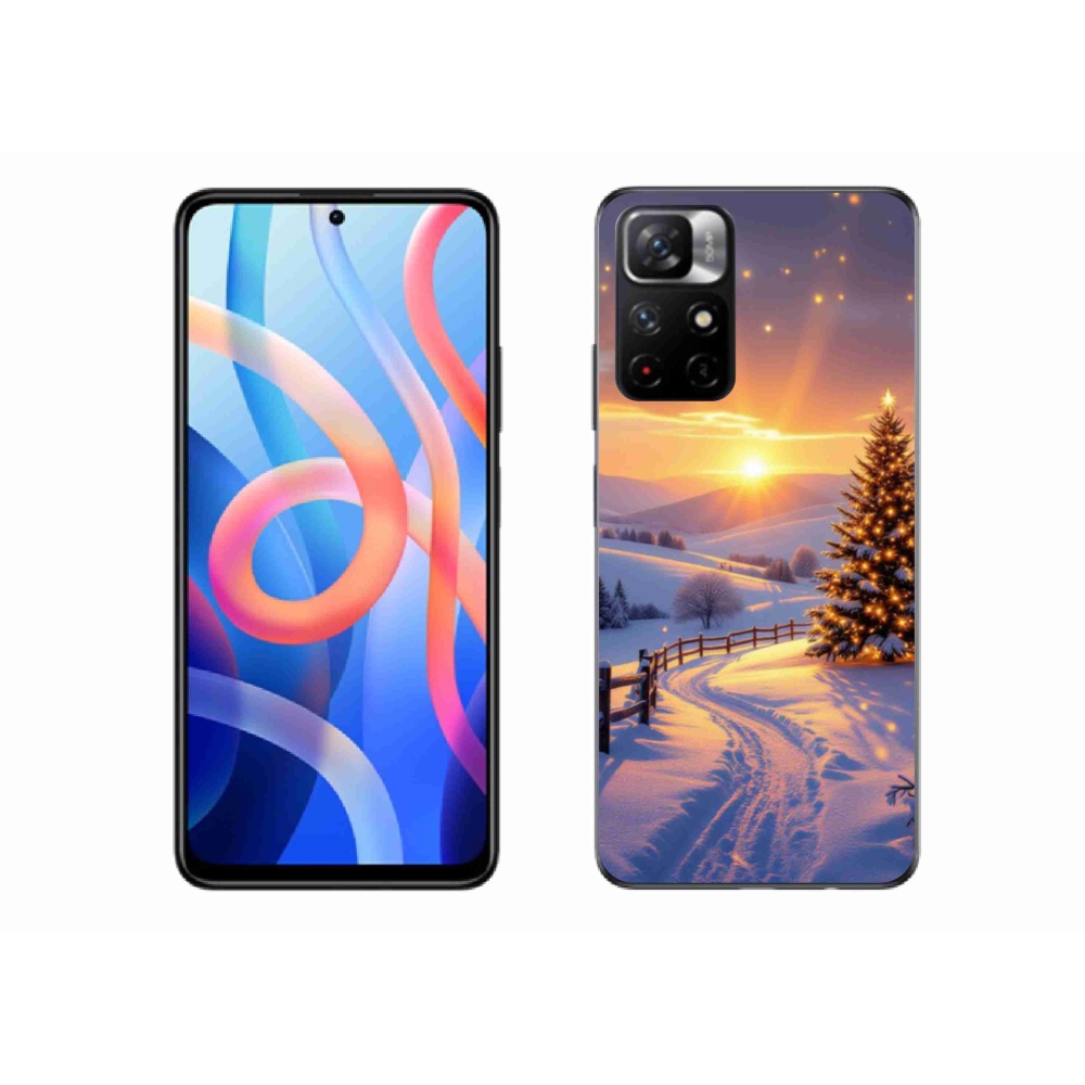 Gél borító mmCase a Xiaomi Redmi Note 11S 5G számára - téli tájkép