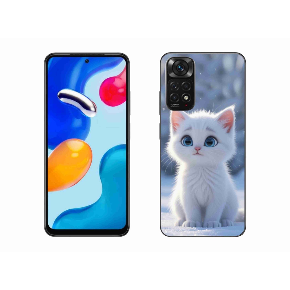 Gél borítás mmCase a Xiaomi Redmi Note 11S-hez - fehér cica 3