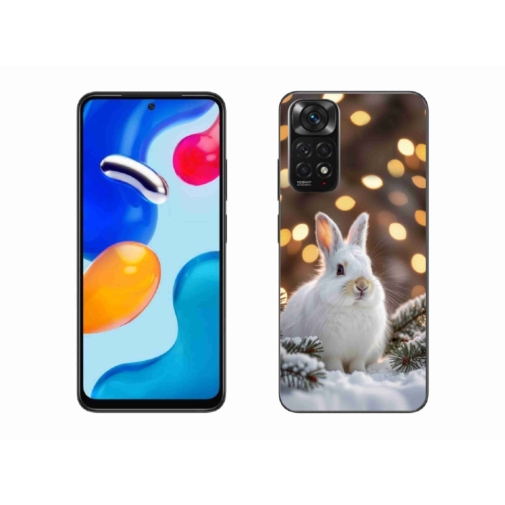 Gél borítás mmCase a Xiaomi Redmi Note 11S-hez - fehér nyúl