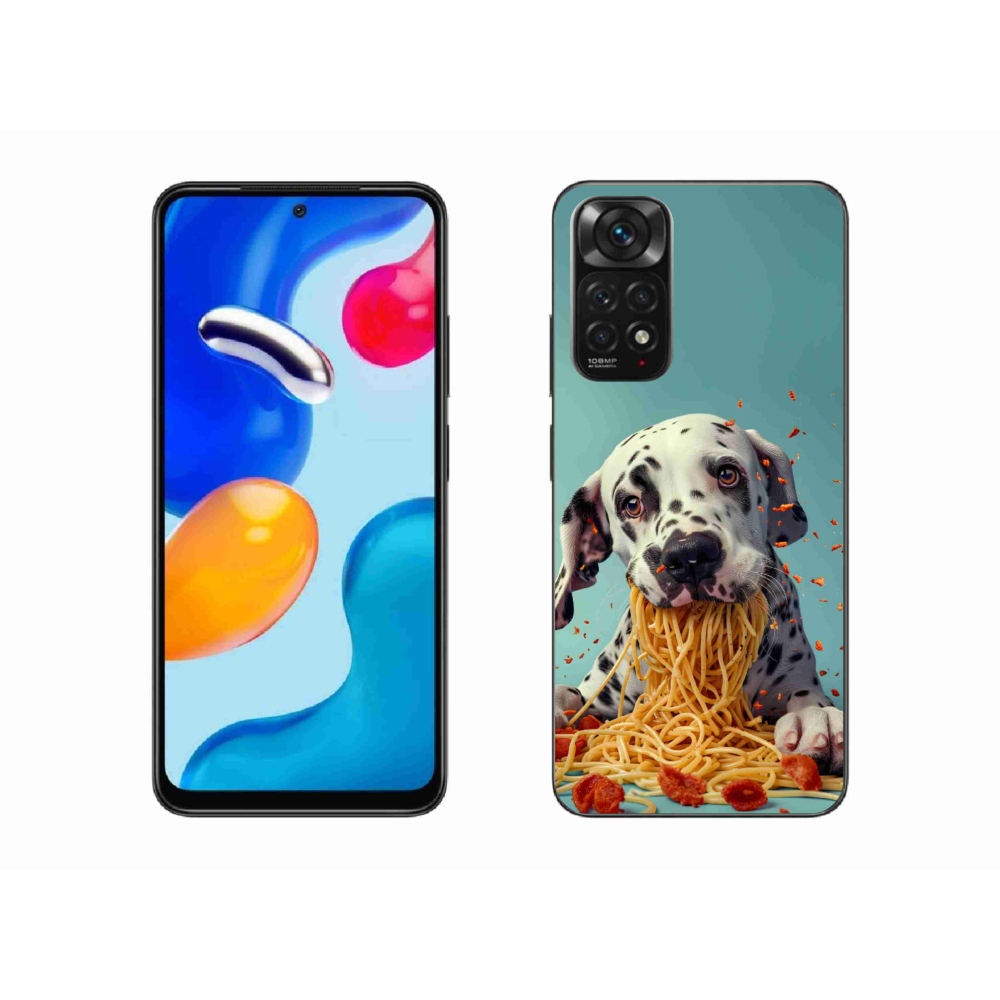 Gél borítás mmCase a Xiaomi Redmi Note 11S-hez - Dalmata és spagetti