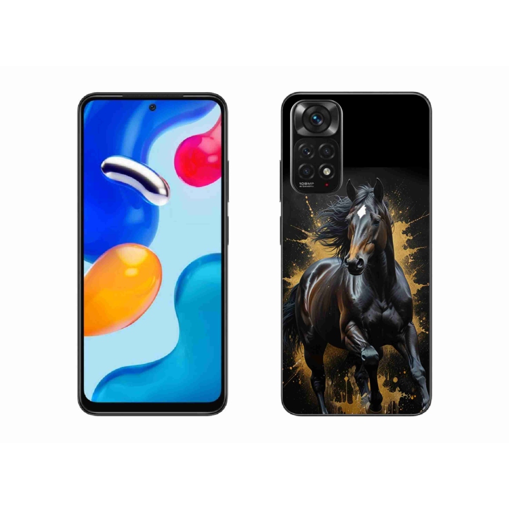 Gél borítás mmCase a Xiaomi Redmi Note 11S-hez - elegáns fekete ménes