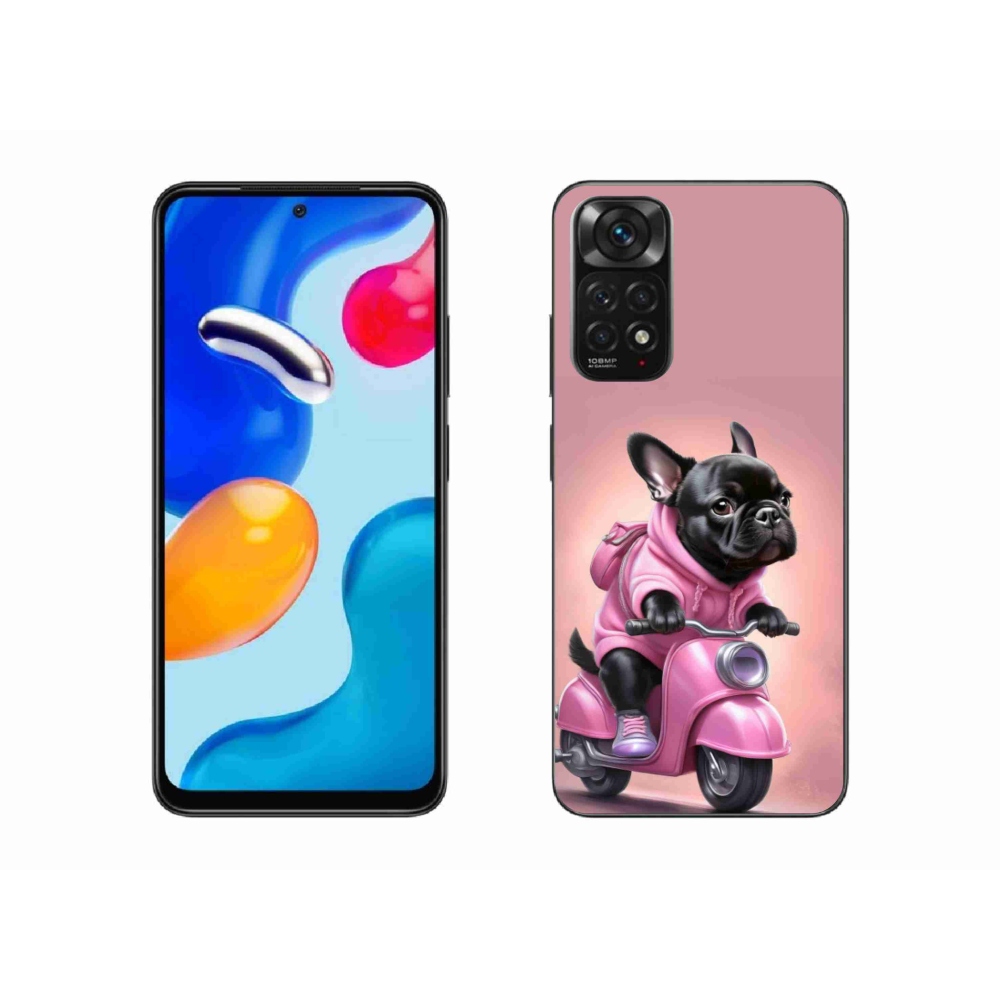 Gél borítás mmCase a Xiaomi Redmi Note 11S-hez - francia bulldog egy robogón