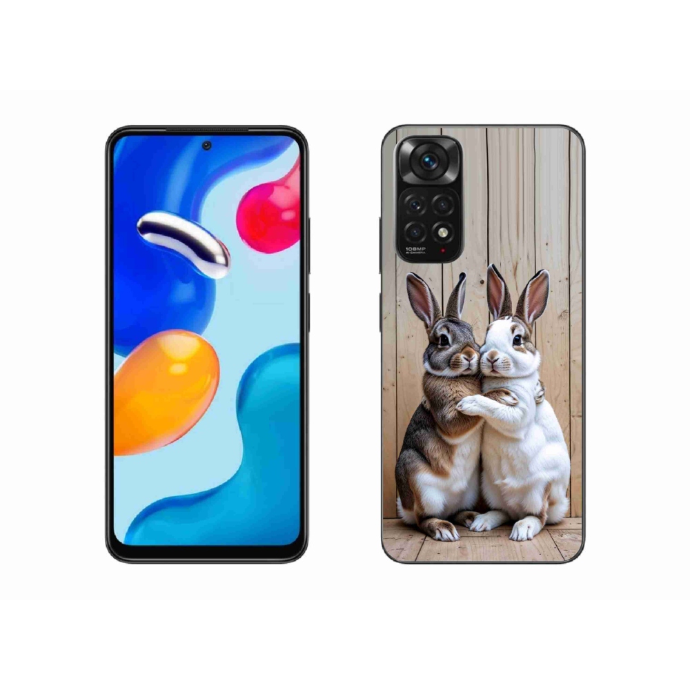 Gél borítás mmCase a Xiaomi Redmi Note 11S-hez - nyúl pár