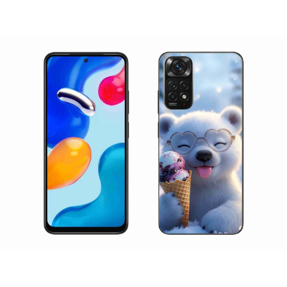 Gél borítás mmCase a Xiaomi Redmi Note 11S-hez - mackó fagylalttal