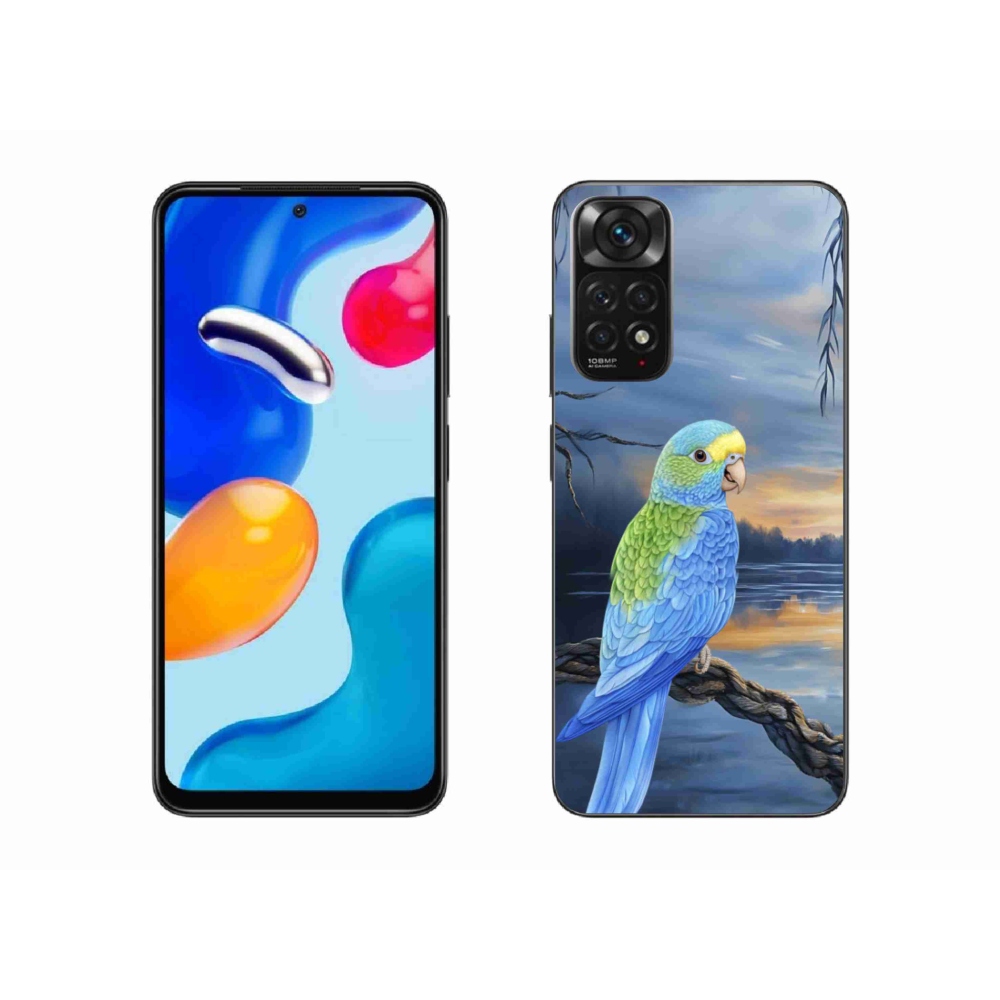 Gél borítás mmCase a Xiaomi Redmi Note 11S-hez - kék papagáj