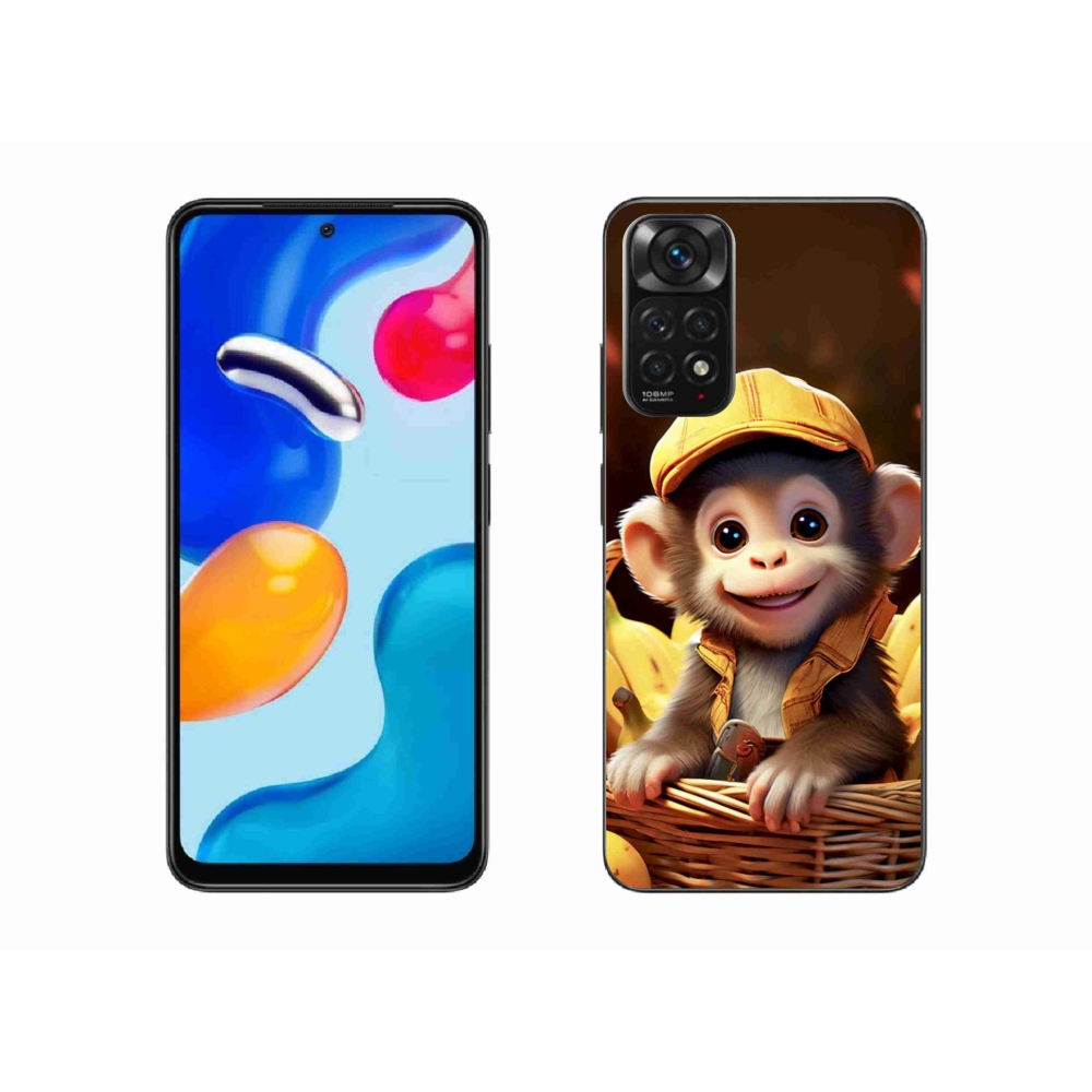 Gél borítás mmCase a Xiaomi Redmi Note 11S-hez - majom a kosárban