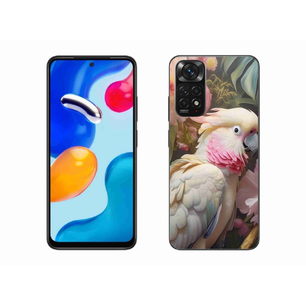 Gél borítás mmCase a Xiaomi Redmi Note 11S-hez - papagáj kakadu rózsaszín 2