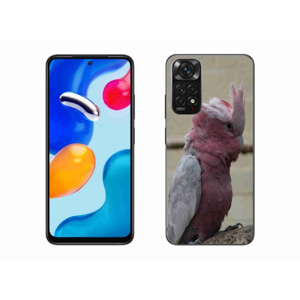Gél borítás mmCase a Xiaomi Redmi Note 11S-hez - papagáj kakadu rózsaszínű