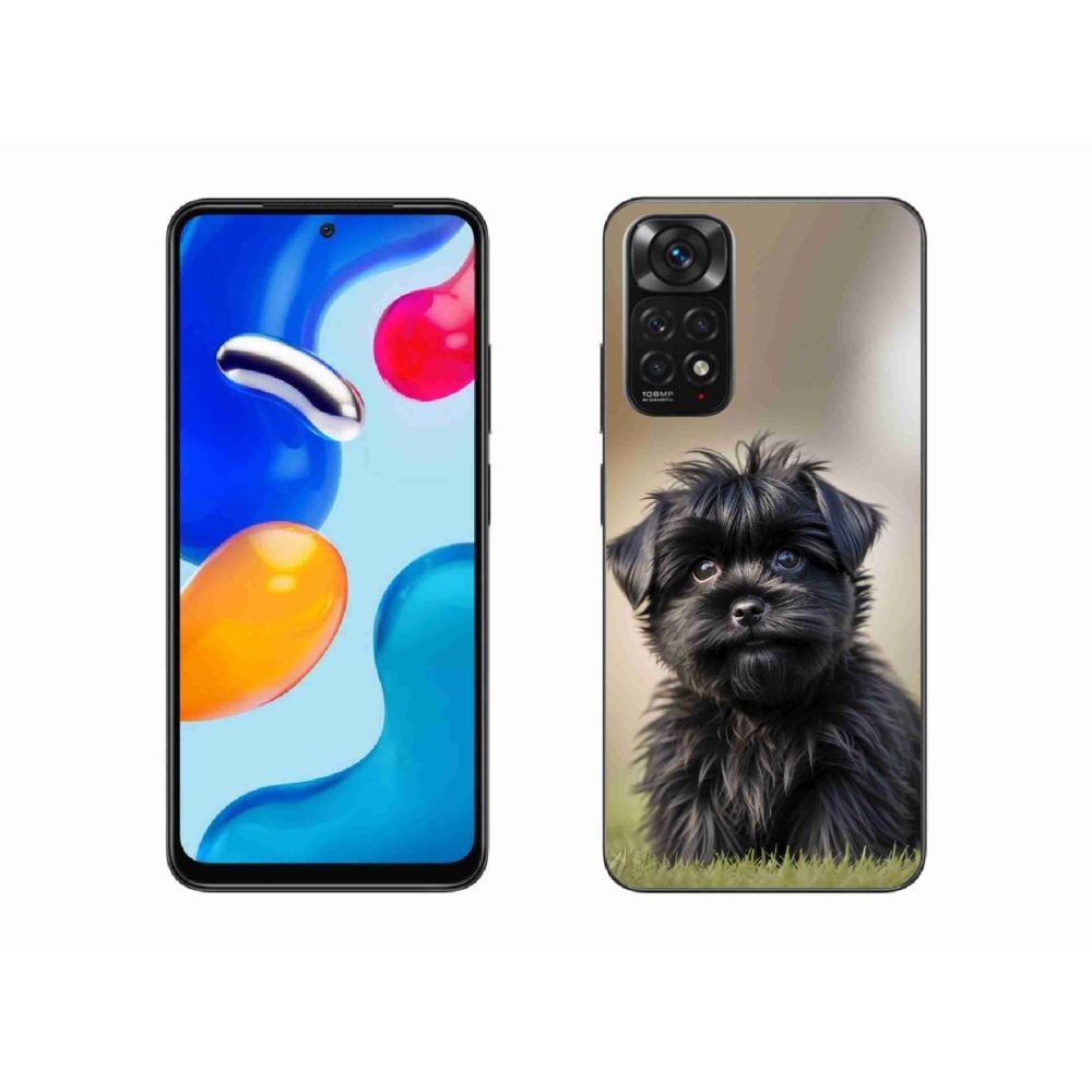 Gél borítás mmCase a Xiaomi Redmi Note 11S-hez - aranyos fekete kutya