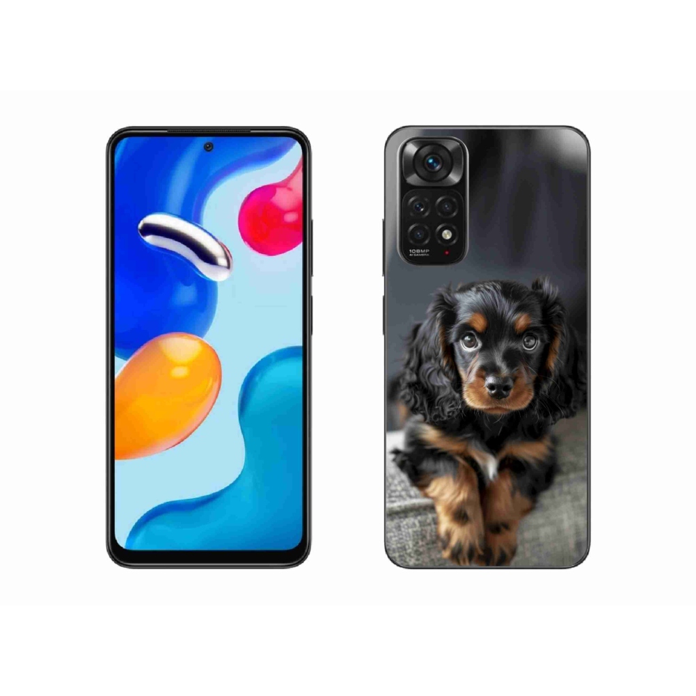 Gél borítás mmCase a Xiaomi Redmi Note 11S-hez - aranyos hosszúszőrű tacskó
