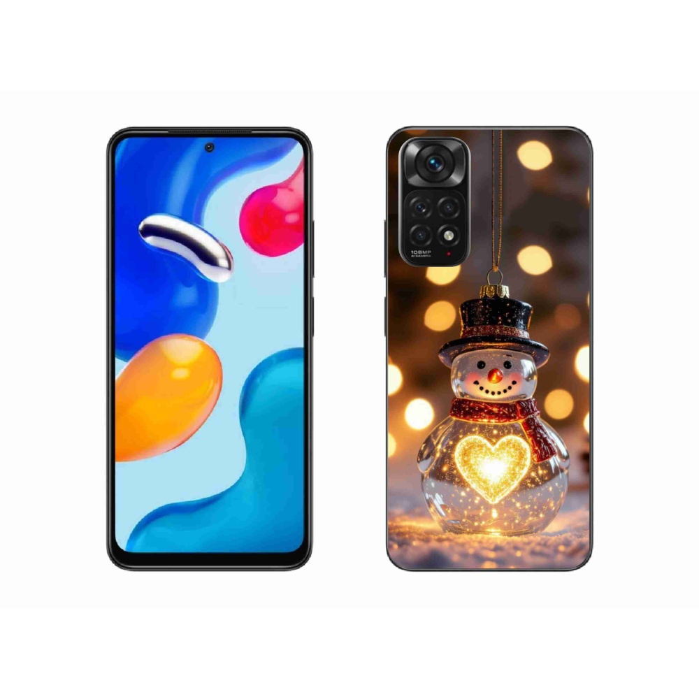 Gél borítás mmCase a Xiaomi Redmi Note 11S-hez - karácsonyi hóember