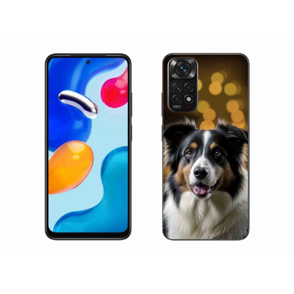 Gél borítás mmCase a Xiaomi Redmi Note 11S-hez - mosolygó ausztrál juhászkutya