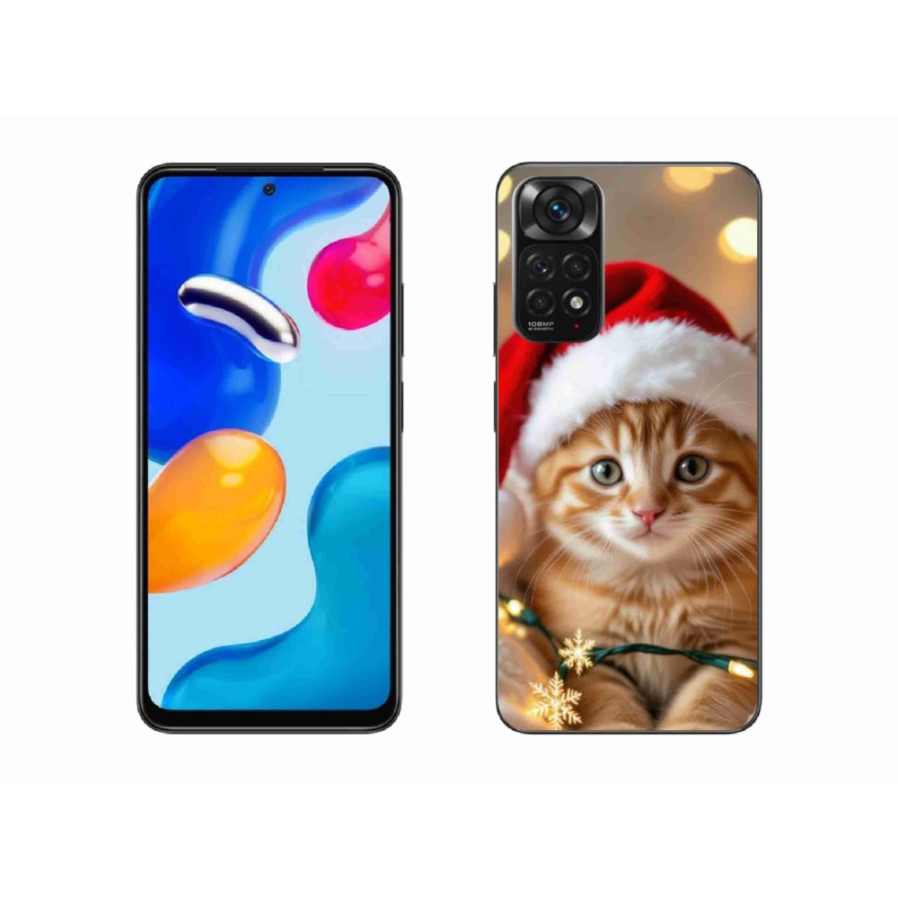 Gél borítás mmCase a Xiaomi Redmi Note 11S-hez - Karácsonyi cica