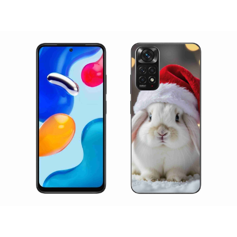 Gél borítás mmCase a Xiaomi Redmi Note 11S-hez - karácsonyi nyúl